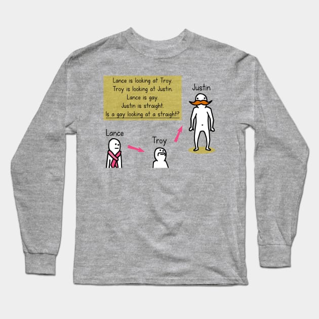 Straight brainteaser Long Sleeve T-Shirt by hungryfatcat